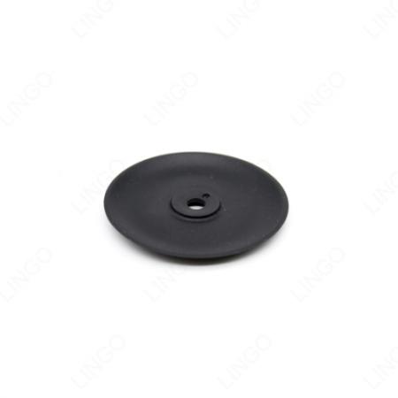 Black Concave Round Plastic Gasket – Center Hole Disc-Shaped Washer
