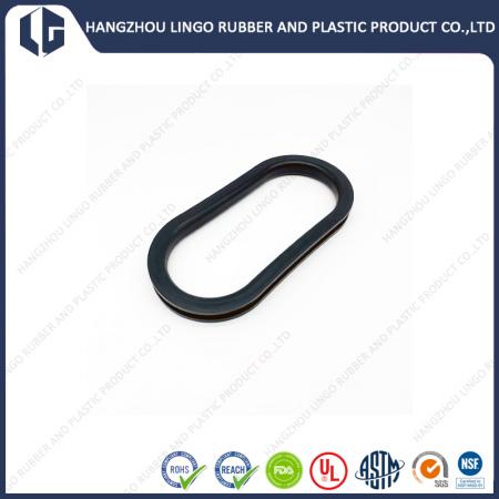 Black Silicone High Temperature Resistant Oval Protective Coil