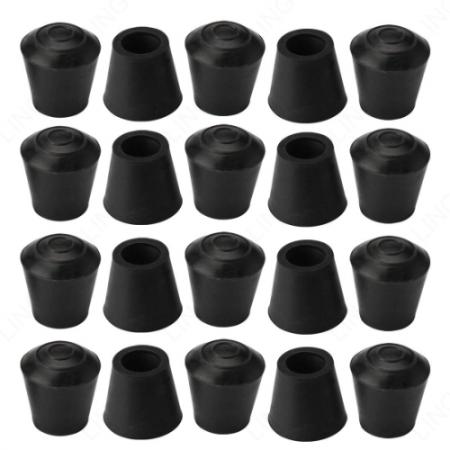 Black Tapered Rubber Foot Pads, Anti‑Slip Shock‑Absorbing Rubber Feet