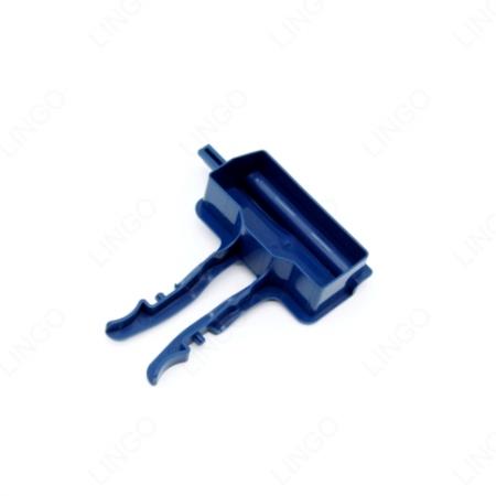 Blue Plastic Trigger Actuator – Integrated Injection Molded Lever Bracket