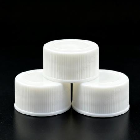 Cosmetic White Knurled Plastic Screw Lid – Universal Sealing Cap for Cosmetics and Reagents