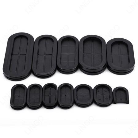 Custom Multi-Size Oval Rubber Grommet Kit – Oval Cable Entry Seal Assortment