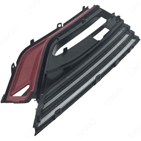 Custom Rear Bumper Lamp Bezel Assembly – Red Diffuser Fog Light Trim Frame Pair