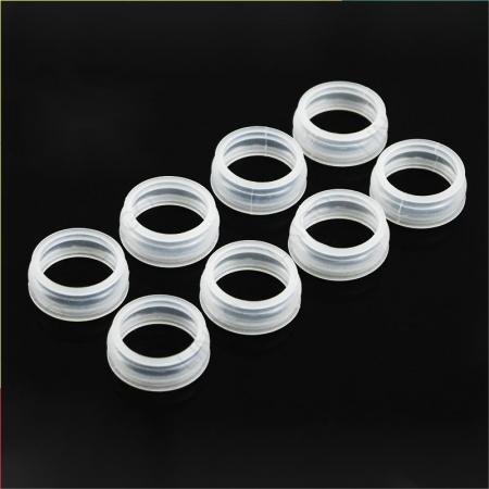 Double-Rib Silicone Flange Gasket – Semi-Transparent Recessed Sealing Ring
