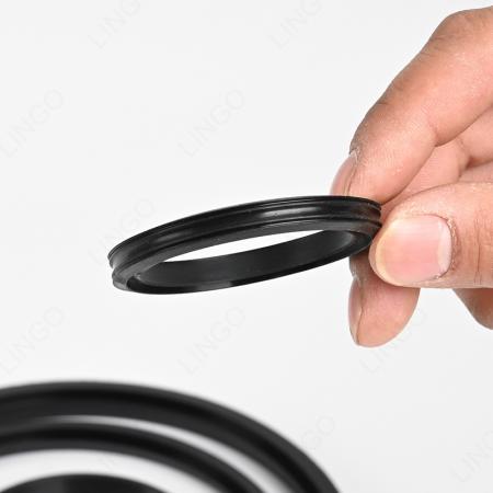 EPDM Waterproof Grooved Flange Gasket, High Compression Anti-Shift Ribbed Seal Ring