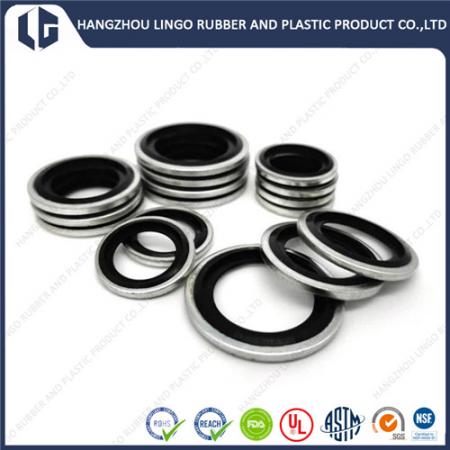 Grease Resistant NBR Washer Rubber Bonding to Stainless Steel AISI 304