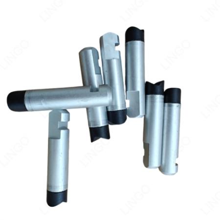 High‑Precision CNC Machined Aluminum Locating Pin with Rubber Coating