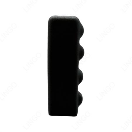 Injection‑Molded Rubber Grip with Raised Bumps – Square Tube Handle Sleeve