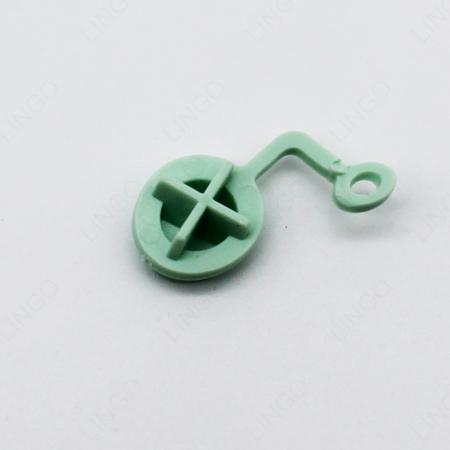 Injection Molded Tethered Round Plastic Plug Cap – Dust Cover with Fixing Loop