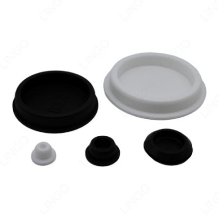 Premium Assorted Rubber Hole Plugs – Flanged Snap-In Seals in Black and White