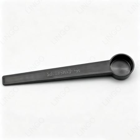 Premium Long-Handle Black PS Measuring Scoop-Custom Logo Printing Available