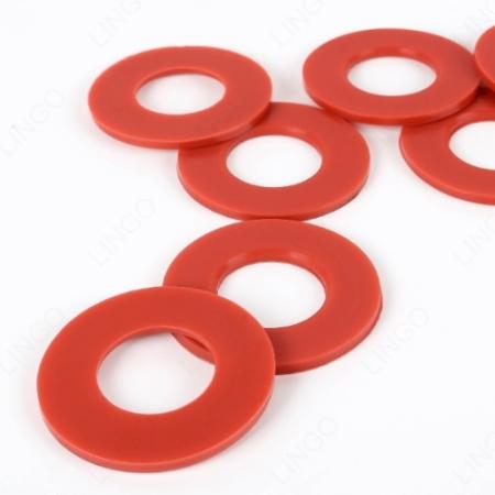 Red Silicone Flat Washer, High Temperature Resistant Silicone Gasket