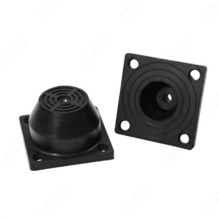 Square Flange Bell Rubber Shock Mount, Anti-Vibration Isolator with Internal Thread