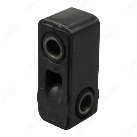 Wear‑resistant Rubber Block Mount with Two Steel Sleeves – Hollow-Cut Vibration Isolator